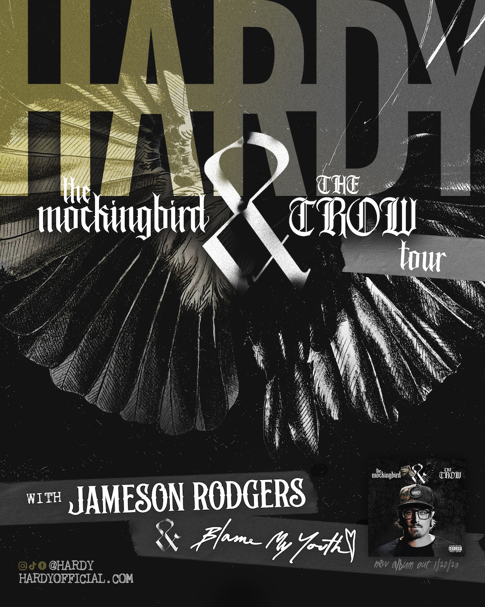 HARDY ANNOUNCES HEADLINE the mockingbird & THE CROW TOUR | Big Loud