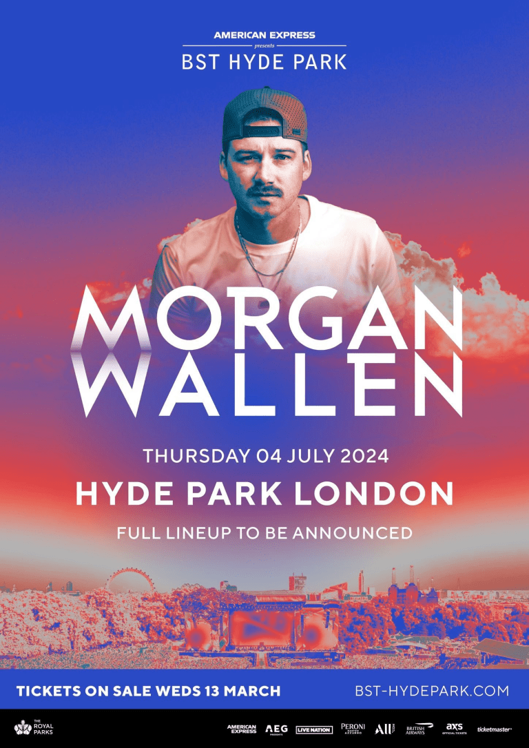 WALLEN'S ONE NIGHT ONLY AT LONDON'S HYDE PARK JULY 4, 2024